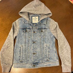 Abercrombie kids hooded denim jacket - boys 11/12